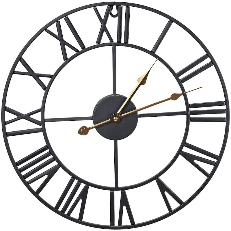Large Decorative Wall Clock 16" - Roman Numeral Modern Home Decor