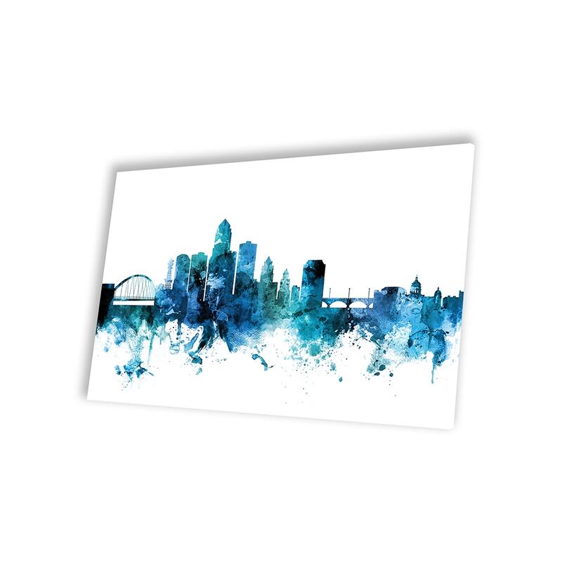 Des Moines, Iowa Skyline Print On Acrylic Glass by Michael Tompsett