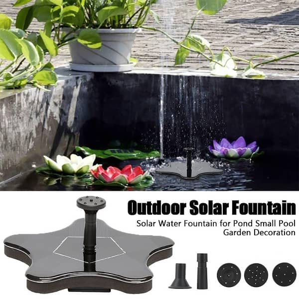 slide 1 of 8, Mini Solar Fountain Solar Water Fountain for birdbaths Pond Small Pool Garden Decoration