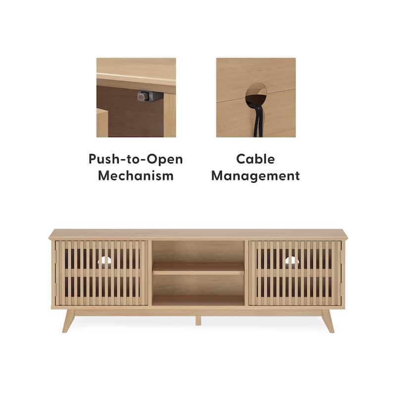 Plank and Beam Mid-Century Modern TV Stand
