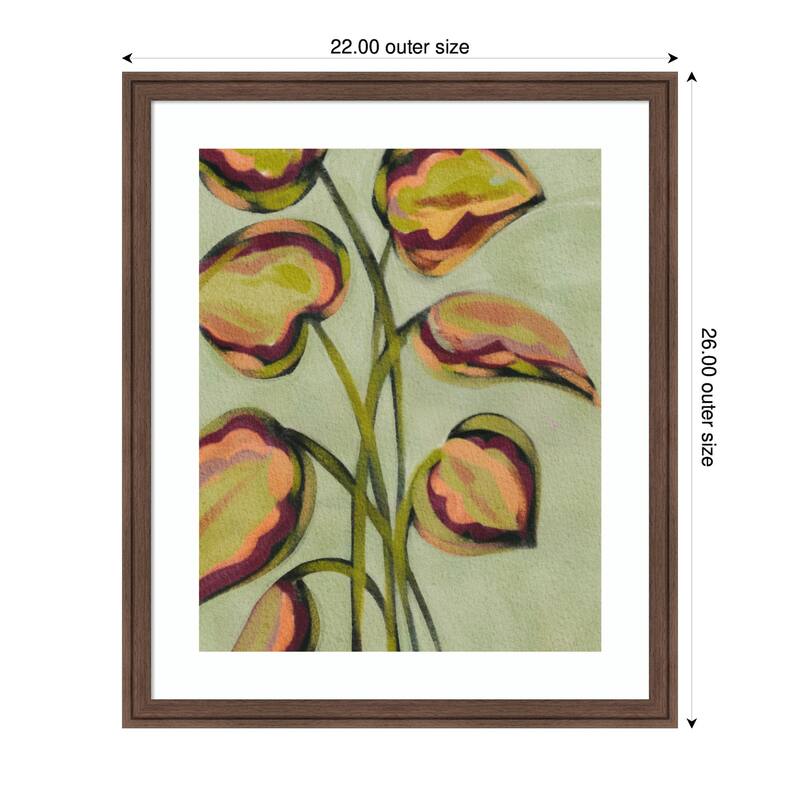 Kate and Laurel Framed Art Vibrant Foliage by Nikita Jariwala