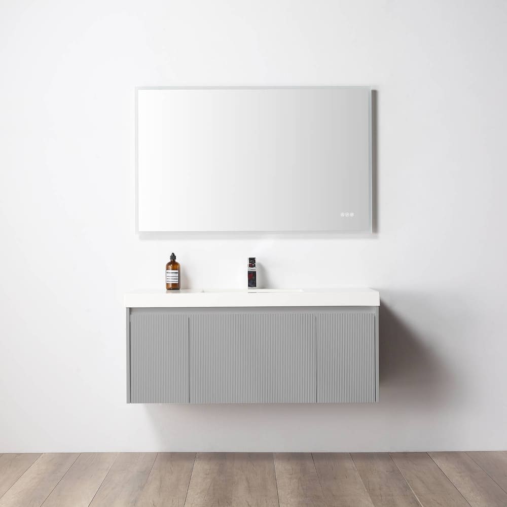 Blossom Positano Floating Bathroom Vanity with Side Cabinets and Sink