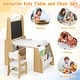 preview thumbnail 17 of 18, Costway Kids Art Table and Chair Set with Easel & Chair Whiteboard & - See Details