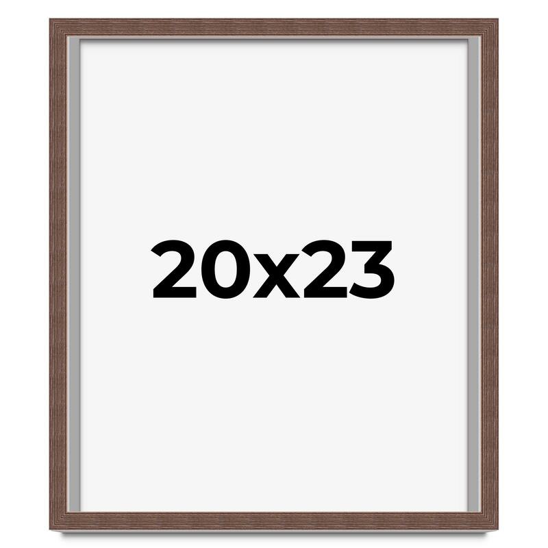 20x23 Shadow Box Frame Brown | 1.125 inches Deep Real Wood Rustic