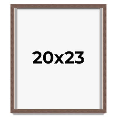 20x23 Shadow Box Frame Brown | 1.125 inches Deep Real Wood Rustic