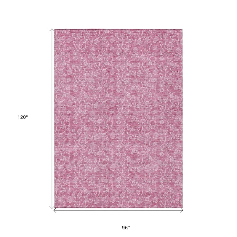 HomeRoots Floral Transitional Rectangle Outdoor Rug