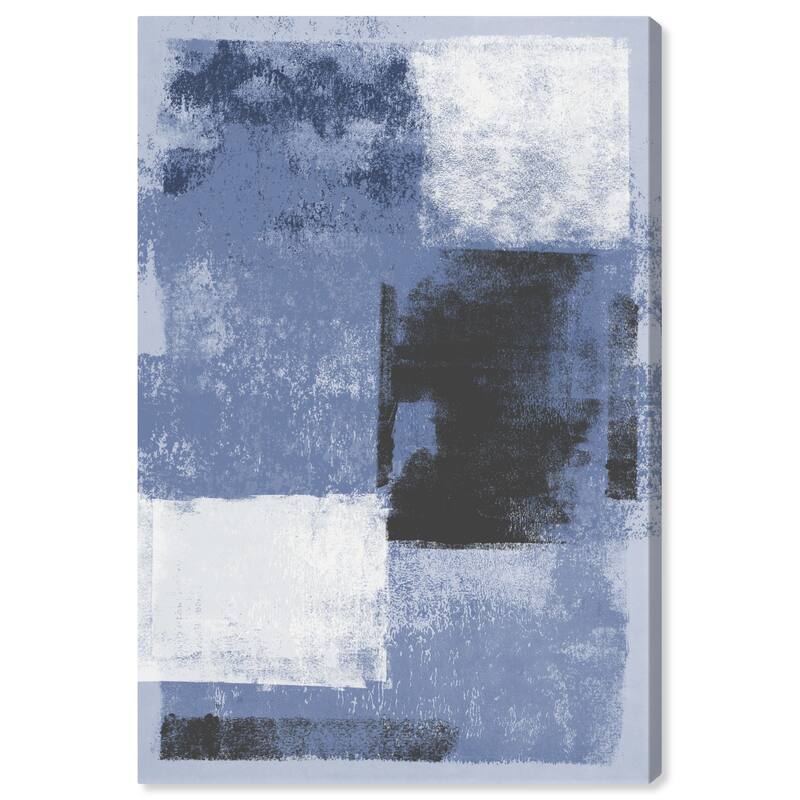 Wynwood Studio Canvas Abstract Remixed Purity Indigo Charcoal Blue and Pastel Blue Modern & Contemporary Wall Art Canvas Print