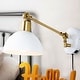 preview thumbnail 2 of 28, Hygge Swing Arm 1-Light Modern Midcentury Iron USB Charging Port LED Sconce, by JONATHAN Y White
