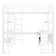 preview thumbnail 31 of 34, Twin Size Loft Bed with 4 Layers of Shelves and L-shaped Desk, with a set of Sockets, USB Ports and and Wireless Charging