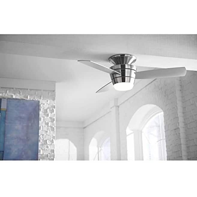Harbor Breeze Mazon Brushed Nickel Flush Mount Indoor Ceiling Fan