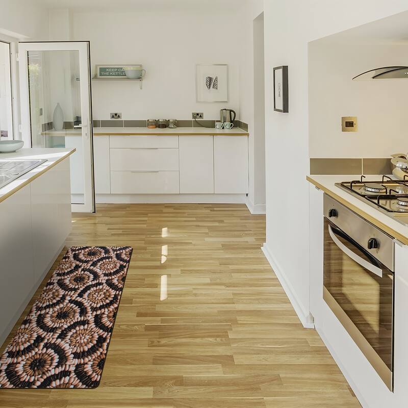 Ray Star Wear-Resistant Printed Kitchen mat Great delightful Pebble