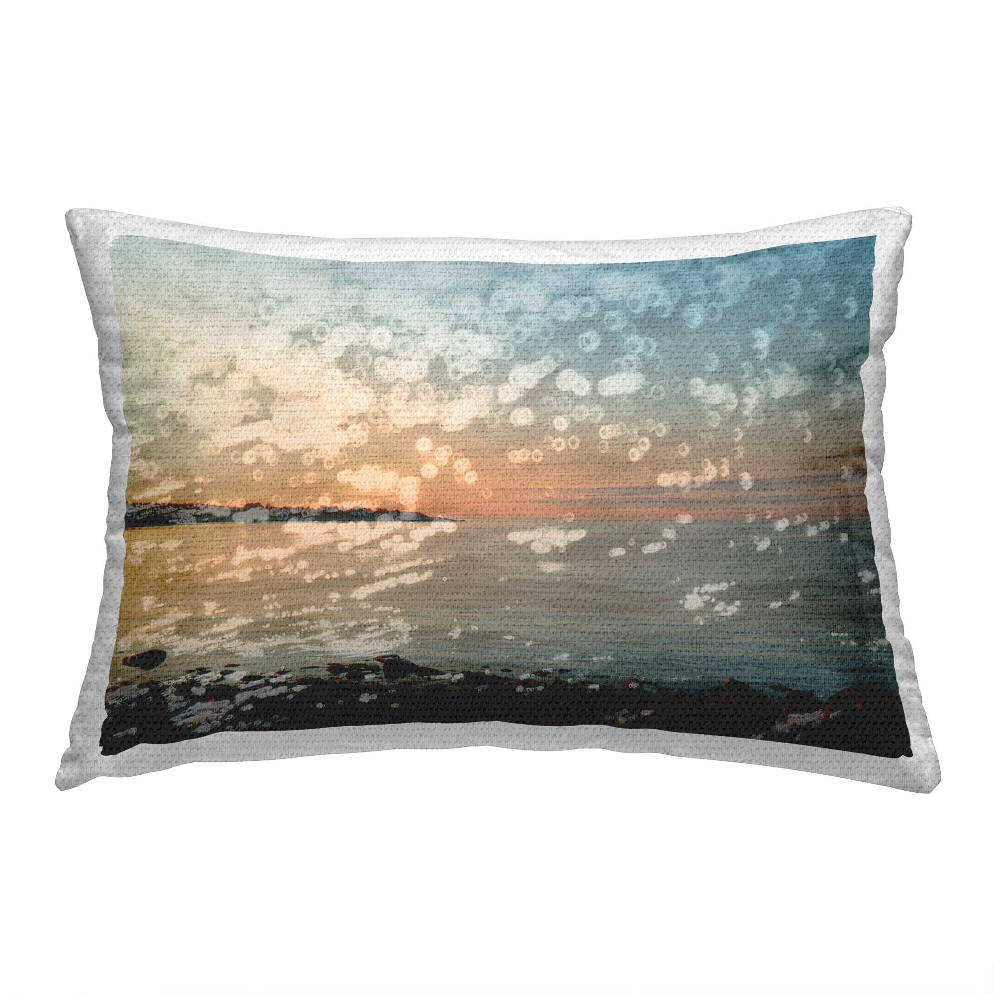 Stupell Coast at Sunrise Printed Outdoor Throw Pillow Design by Lil' Rue