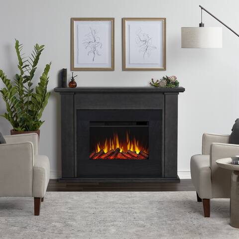 Tejon 52" Slim Electric Fireplace in Grey by Real Flame - 52L x 9.4W x 38H