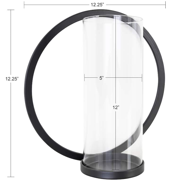 Kate and Laurel Khauli Round Metal Wall Sconce - 12" Diameter