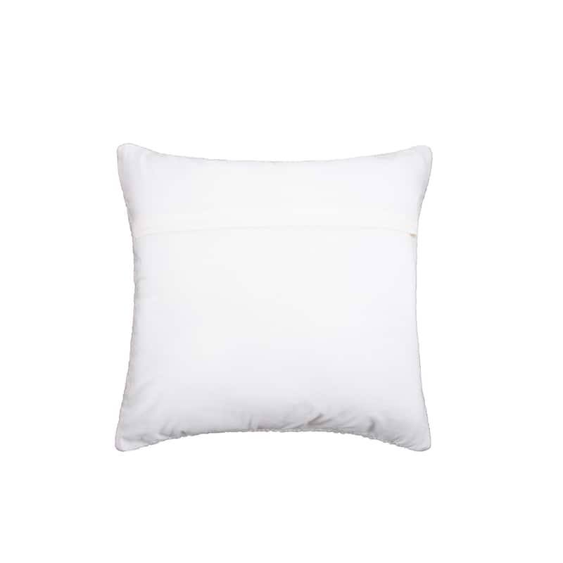 18" x 18" Bianca Gray Geometric Woven Square Throw Pillow