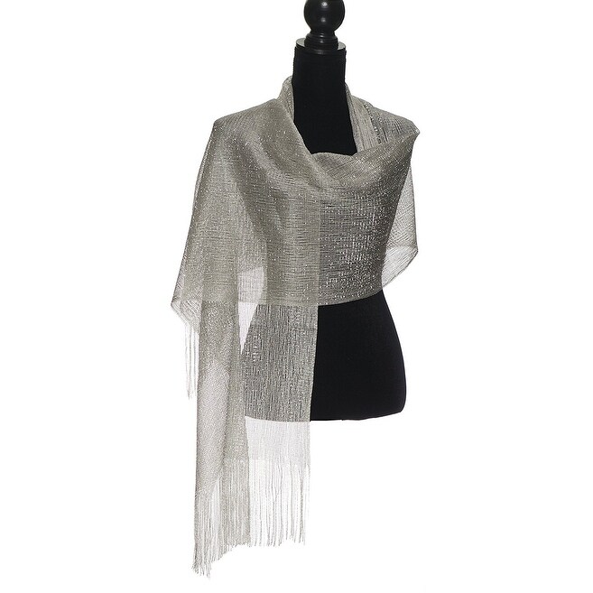 black and beige scarf