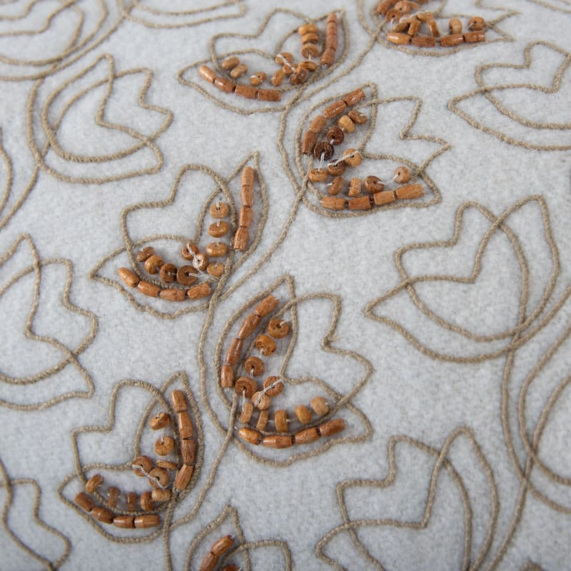 Rizzy Home Botanical Embroidered Throw Pillow