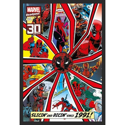 Deadpool - Shattered Framed Art Poster - 24 x 36 Inch