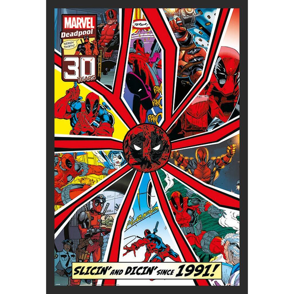 Deadpool - Shattered Framed Art Poster - 24 x 36 Inch