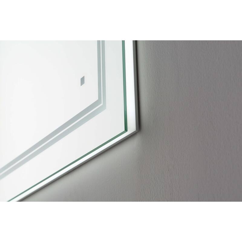 AQUADOM Soho Led Lighted Mirror for Bathroom Defogger, Backlit and Front-Lit