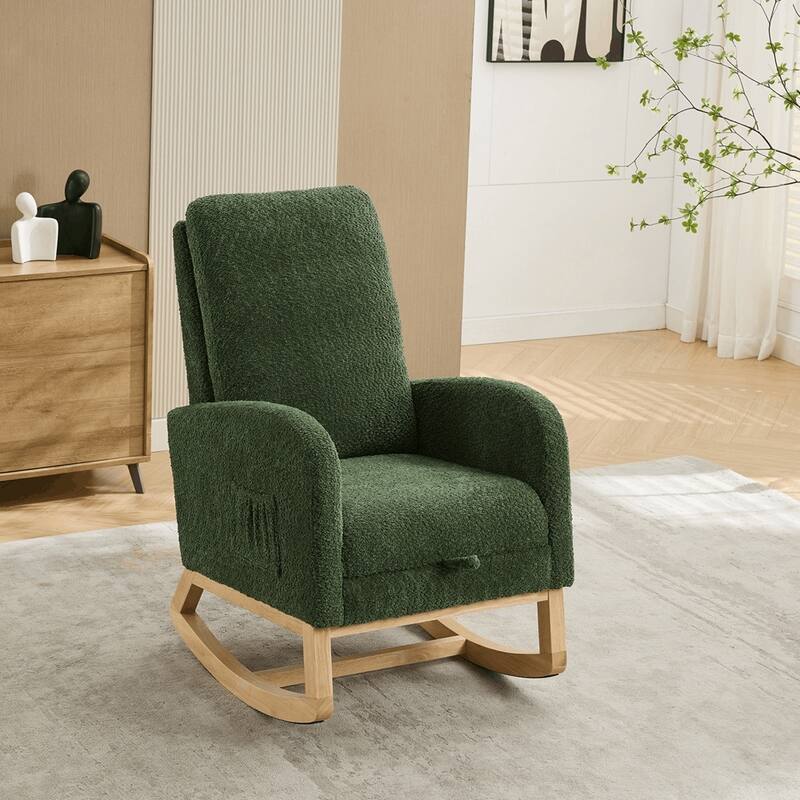 25.4"W Rocking Chair for Nursery - Green