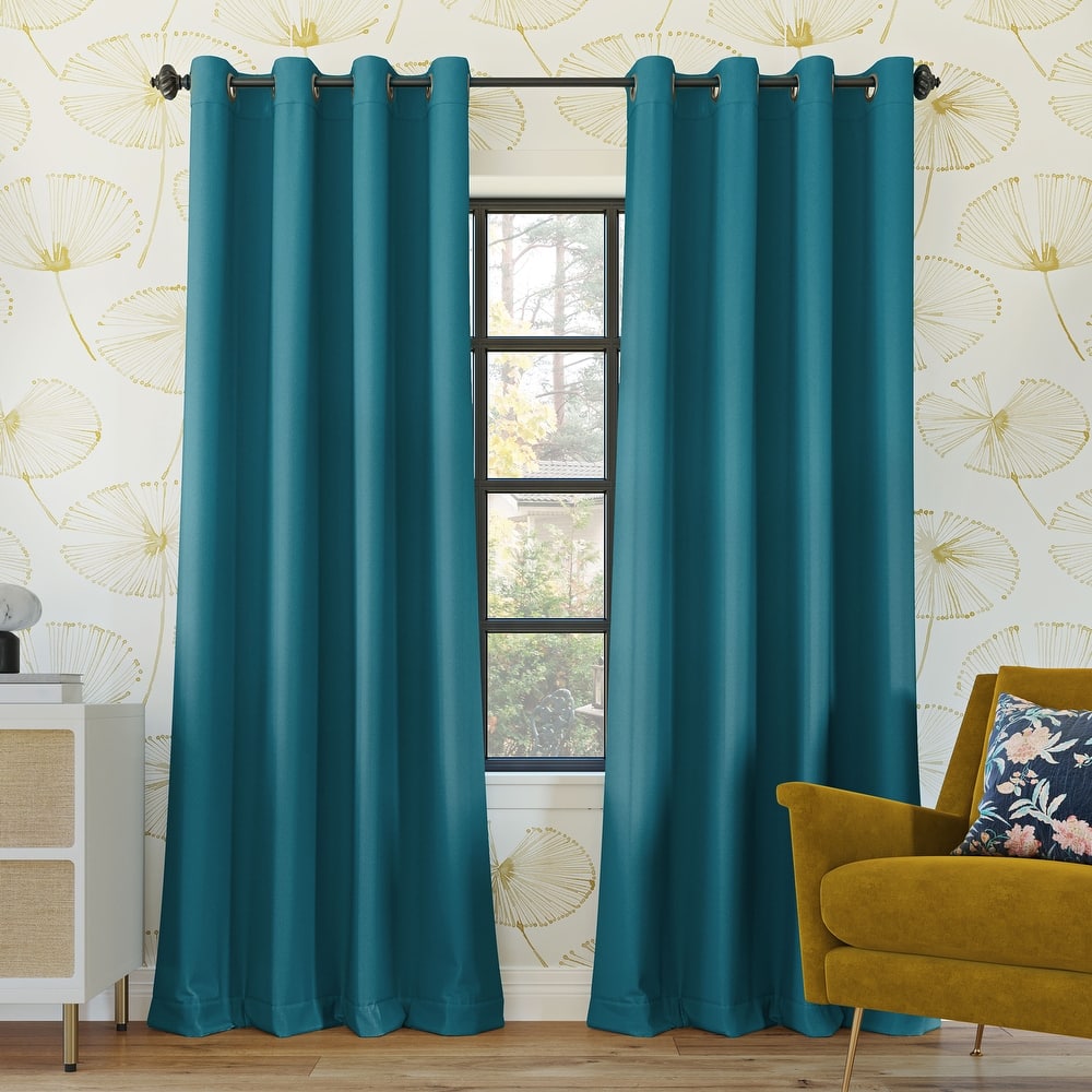 Sun Zero Oslo Theater Grade Extreme Total Blackout Grommet 1-Piece Curtain Panel, Single Panel