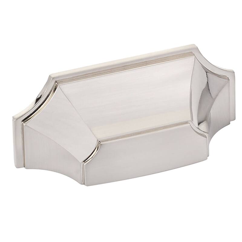 Schaub and Company Empire 3" Center to Center Scalloped Shell - Brushed Nickel