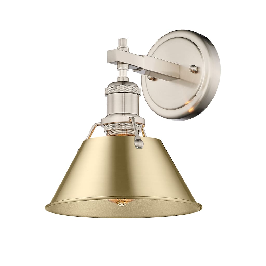Orwell 1-Light Bath Vanity in Pewter with Brushed Champagne Bronze - Silver