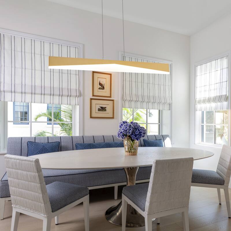 Contemporary 1-Light Integrated LED Hanging Kitchen Island Light