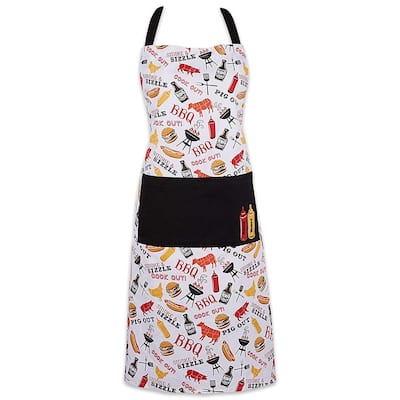 Adjustable Summer BBQ Kitchen Apron with Pocket