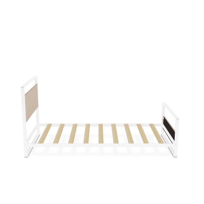 Metal Bed Frame with Legs - Modern Platform Bed - Durable & Stylish - White Finish