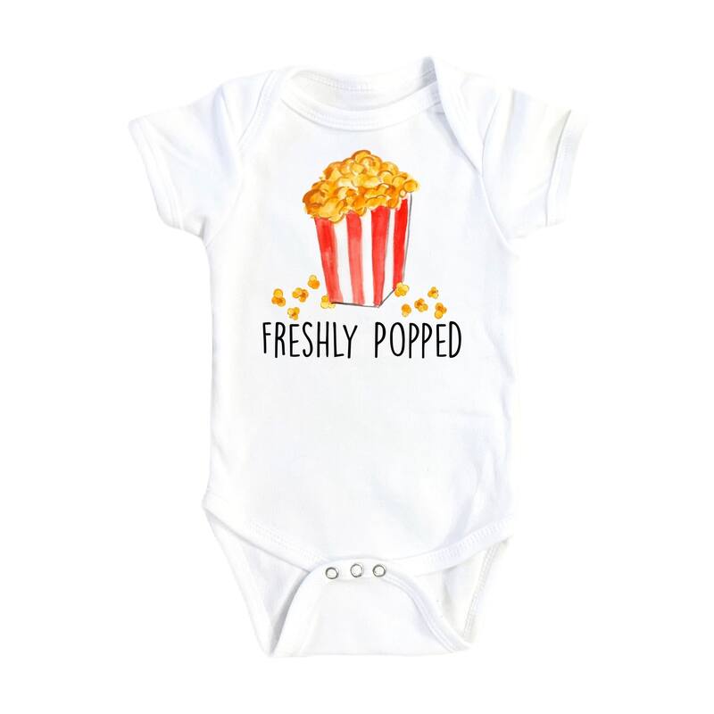 Popcorn Movie - Baby Boy Girl Clothes Infant Bodysuit Funny Cute Newborn 1A - White - 0-3M