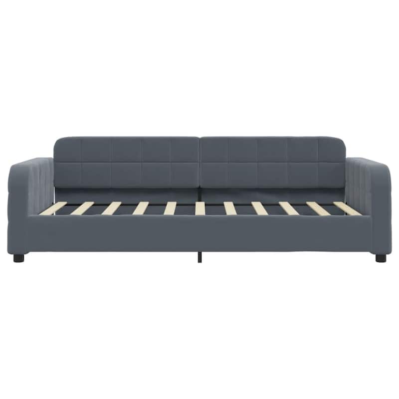 vidaXL Daybed with Trundle without Mattress Dark Gray 39.4"x74.8"