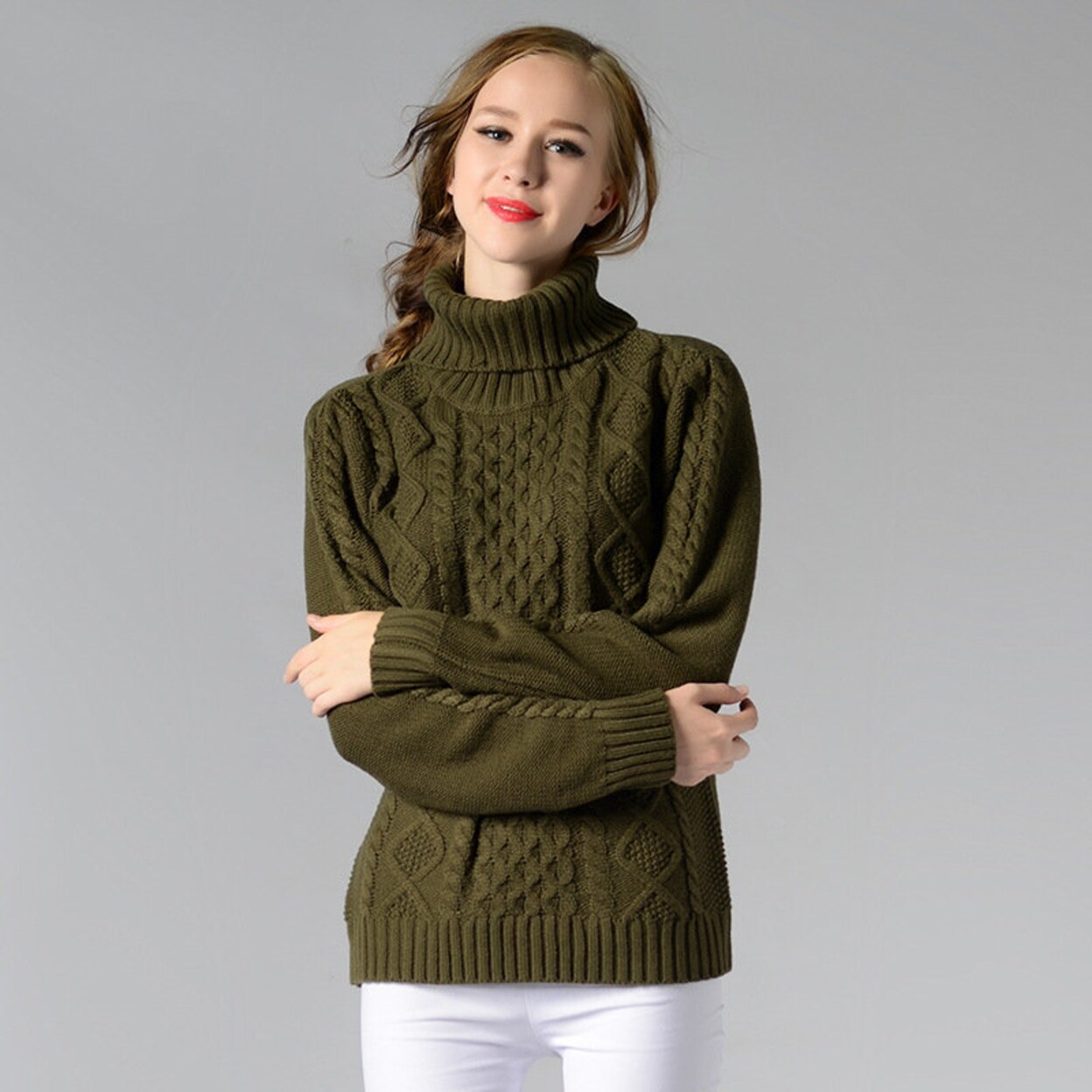 high neck sweater women's