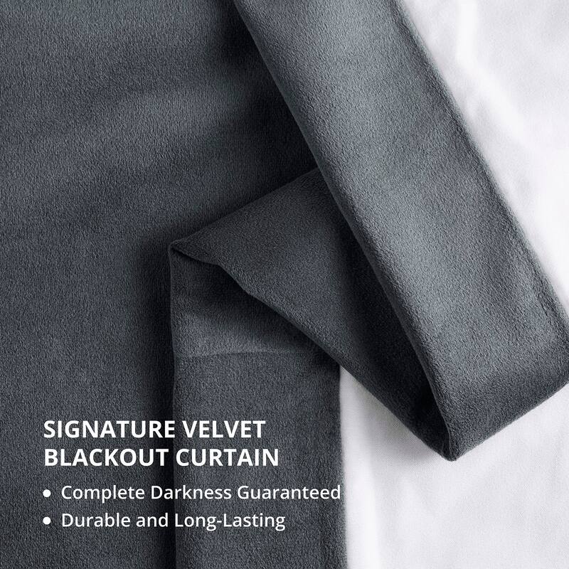 Exclusive Fabrics Signature Grommet Velvet Blackout Curtain (1 Panel)