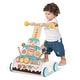preview thumbnail 1 of 7, MDF Wooden Kids Walker with Xylophone, Adjustable Handle and Activity Toys - 11.5" L x 13.5" W x 16" H White