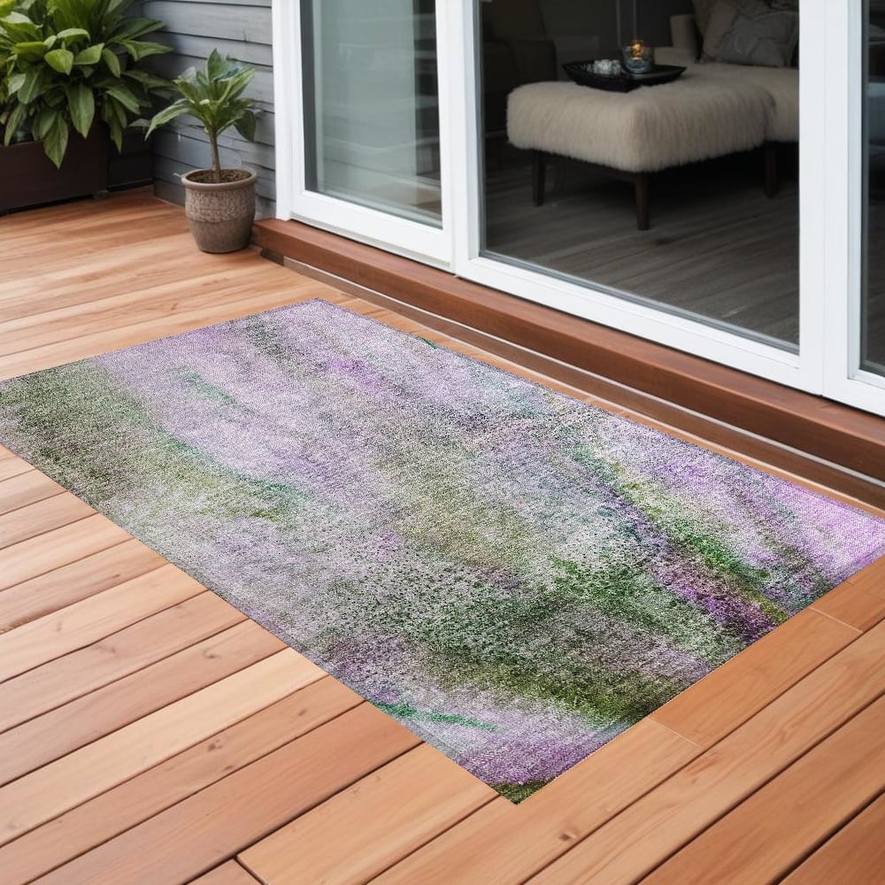Almisi Contemporary Abstract Weather Resistant Modern Chic Outdoor Rug
