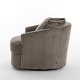 preview thumbnail 44 of 54, Oversized 43" W Plush Corduroy Recessed Arm Swivel Barrel Chair