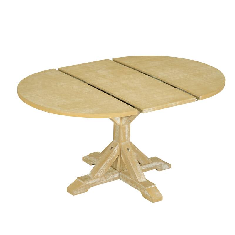 Farmhouse 6-Piece Extendable Dining Table Set with Removable Leaf and Versatile Dining Bench