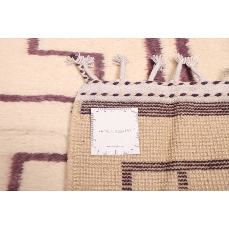 ECARPETGALLERY Hand-knotted Pak Finest Marrakesh Cream Wool Rug - 6'11 x 9'8