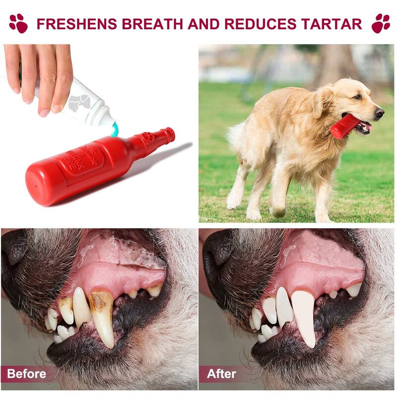 VECELA Dog Chew Toy Medium Dogs, Interactive Toys for Dogs Training Dental Care Dog Toys, Beer Bottle Design