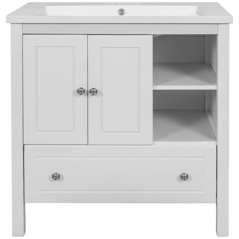 30" Bathroom Vanity with Sink Storage Cabinet and Drawers