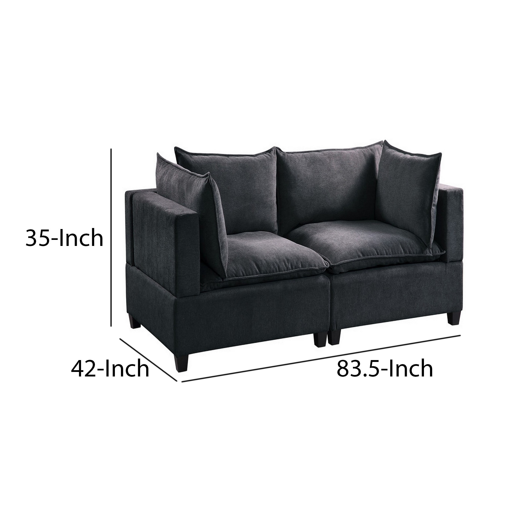 42 online inch loveseat