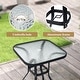 preview thumbnail 7 of 11, Outdoor Bar Stools Patio Bar Chairs and Glass Bar Table with Umbrella Hole