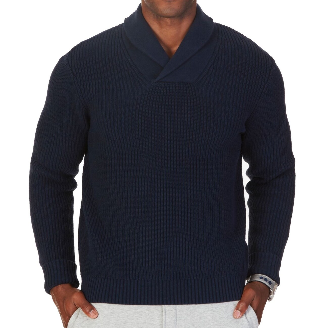NEW TASSO ELBA V NECK SUPIMA COTTON SWEATER VEST DARK NAVY OR BLACK