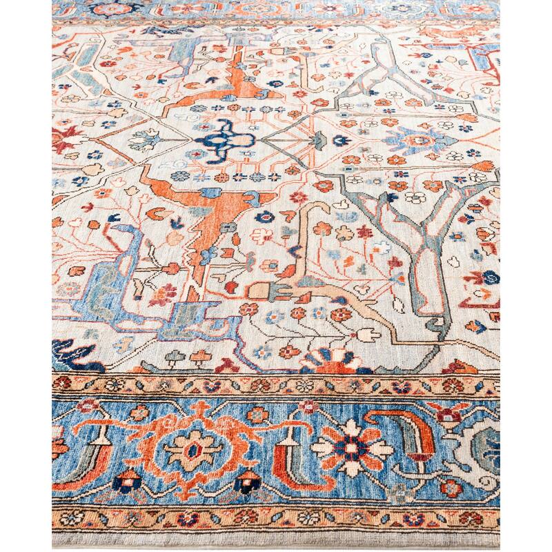 Serapi One-of-a-Kind Hand-Knotted Area Rug - Ivory - 7' 10" x 9' 11"