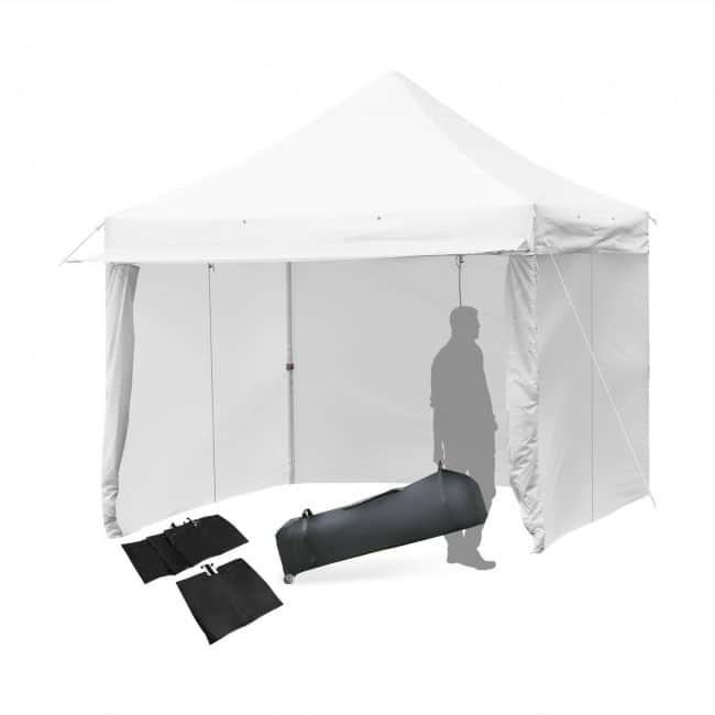 Pop up Gazebo with 4 Height and Adjust Folding Awning - 10' x 10' (L x W x H)