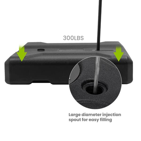 slide 2 of 17, Heavy Duty Water Sand Fillable Patio Cantilever Offset Umbrella Base Stand with Wheels and Drag Rod Black