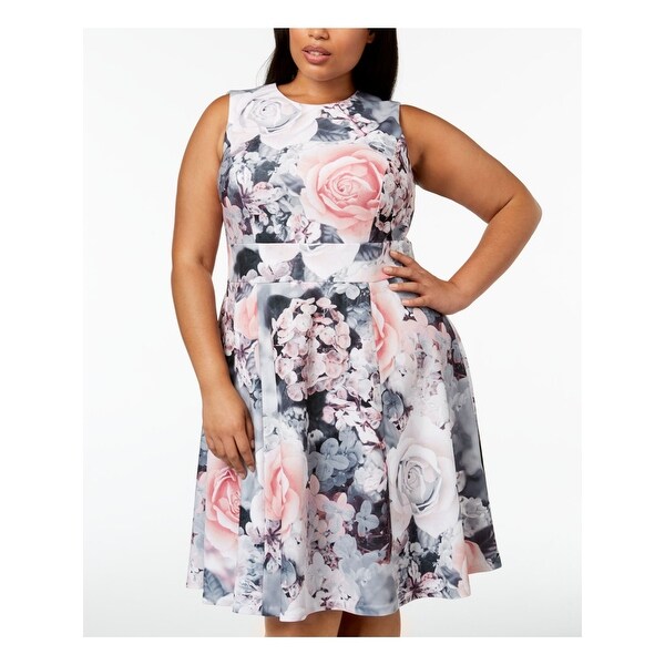 calvin klein pink floral dress