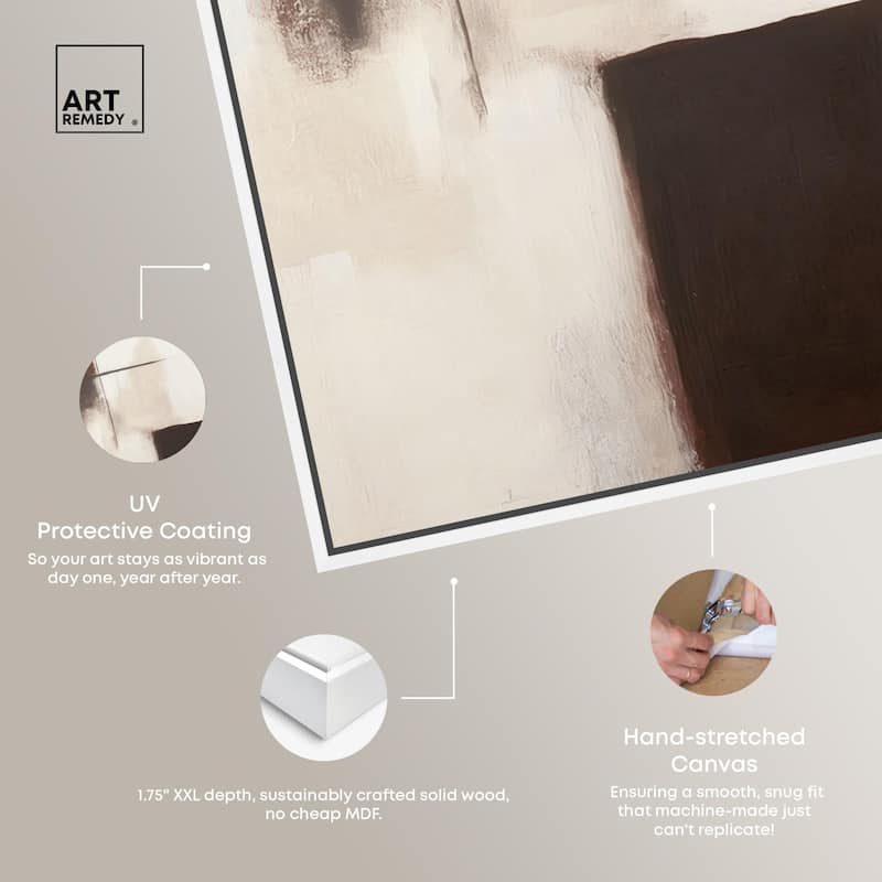 Burgundy and Beige Canvas by Art Remedy